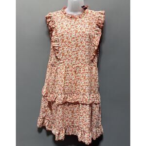 Staccato Tiered Floral Sleeveless Slip Dress, Size Large NWT Lagenlook